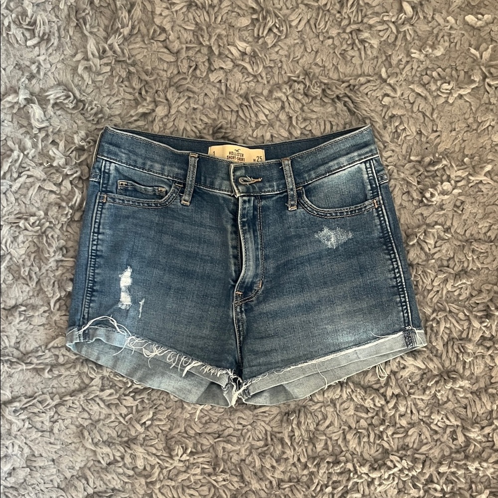 High Rise Denim Shorts - Picture 2 of 4